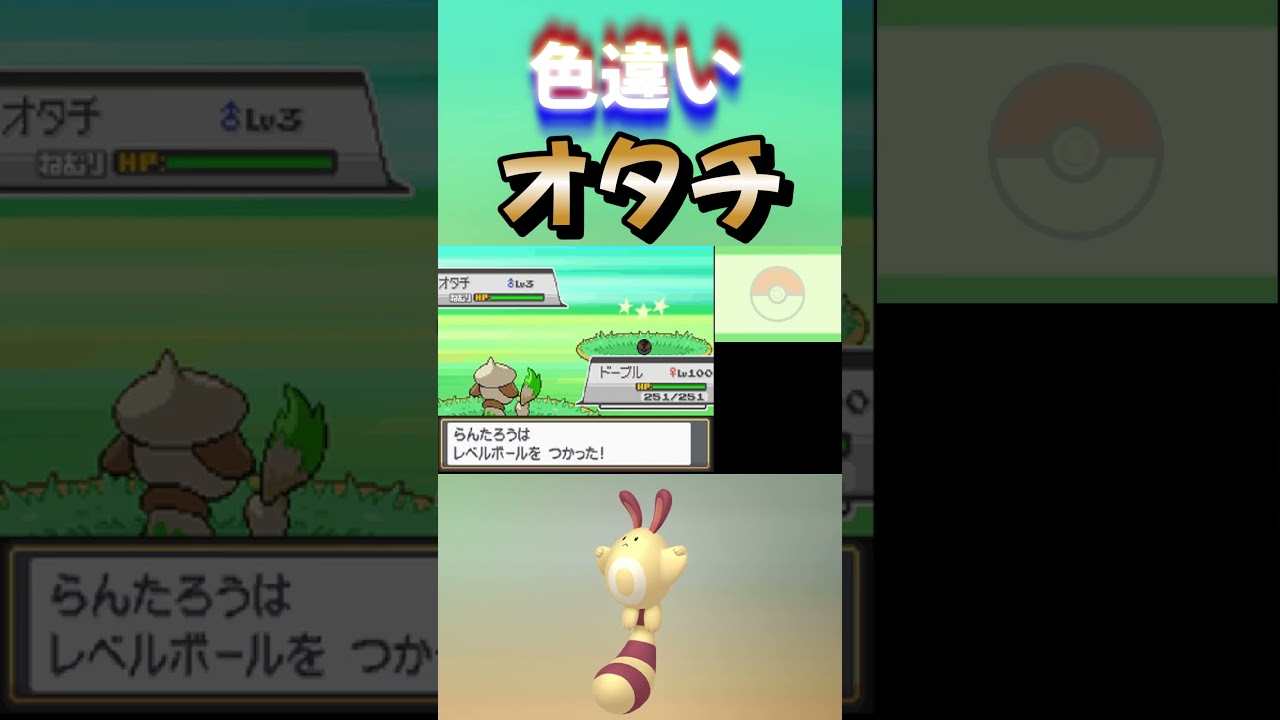 【HGSS】色違いオタチが出た結果世紀末になった男　#shorts  #色違い  ＃ポケモン