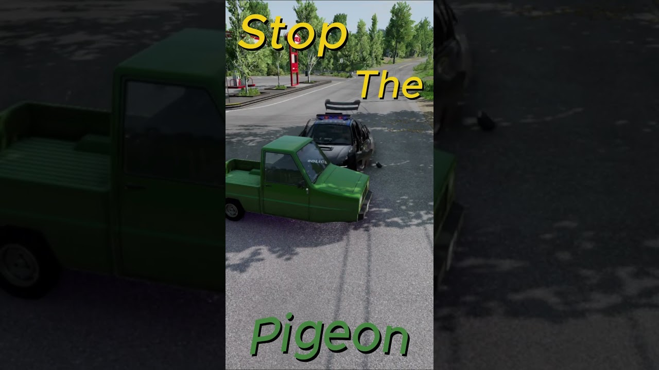 Stop The Pigeon NOW!! #beamnng #beamngcrashes #beamngdrive #beamngaming #beamngdrivecrashes #pigeon