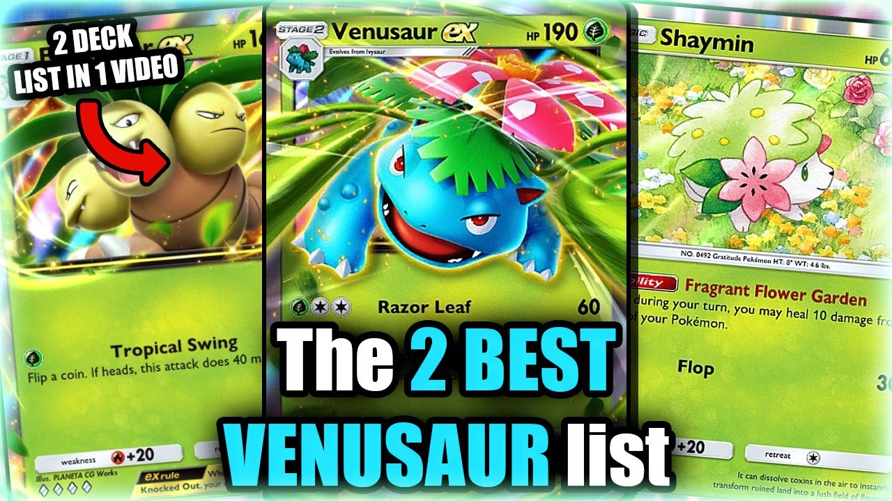 These are the 2 current BEST Venusaur EX deck list in Pokemon TCG Pocket (read pinned comment plz)