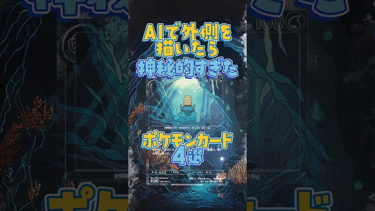 【化石ポケモン編】AIで外側を描いたら神秘的すぎたポケモンカード4選【ポケカ】 #ポケモン #ポケモンカード #ポケポケ #aiart