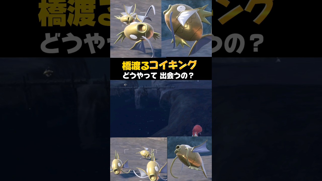 橋を渡るコイキングの出会い方 #ポケモン