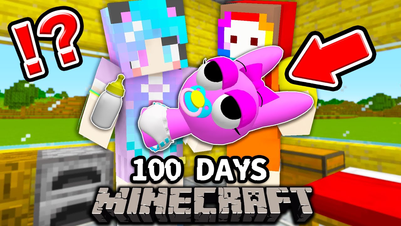 スプランキーの赤ちゃんと一緒に100日間サバイバルした結果！？【まいくら・マインクラフト】