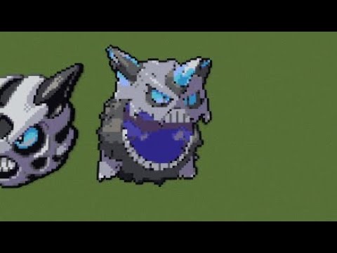 ［マイクラ］黙々とメガオニゴーリを作る［ポケモンドット絵］