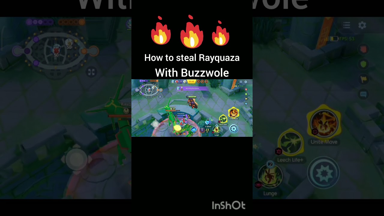 Buzzwole how to steal Rayquaza #pokemon #pokemonunite