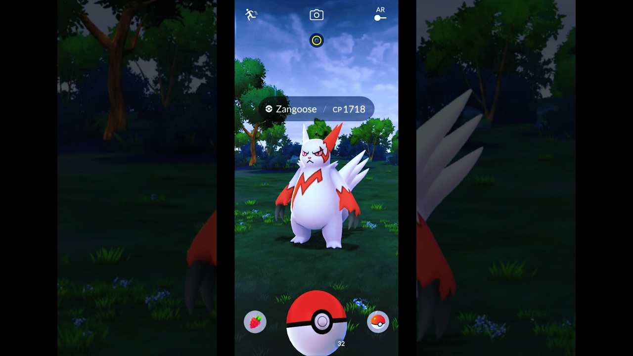 Catching Wild Zangoose CP 1718 Pokémon - Pokemon GO Indonesia #Shorts #PokemonGameplay