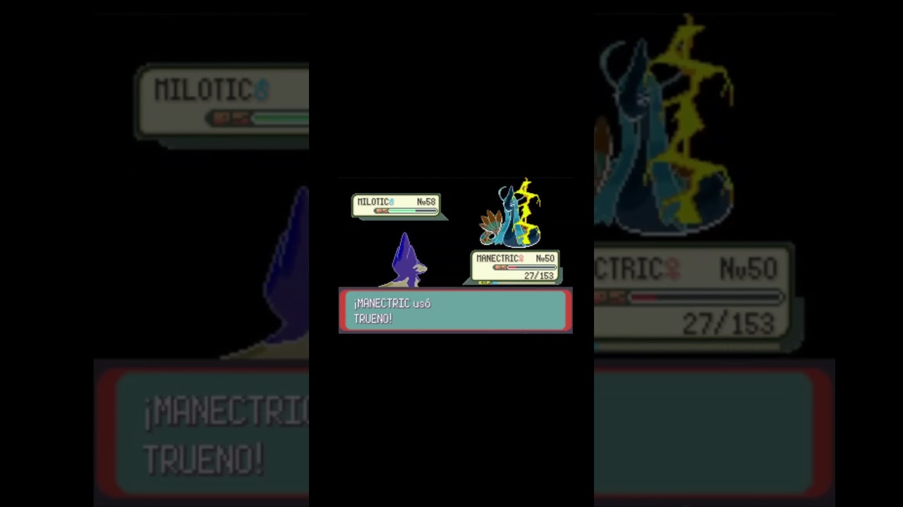 Manectric Vs Milotic & Gyarados - Pokemon Esmeralda #pokemon  #retrogaming #nintendo #gaming