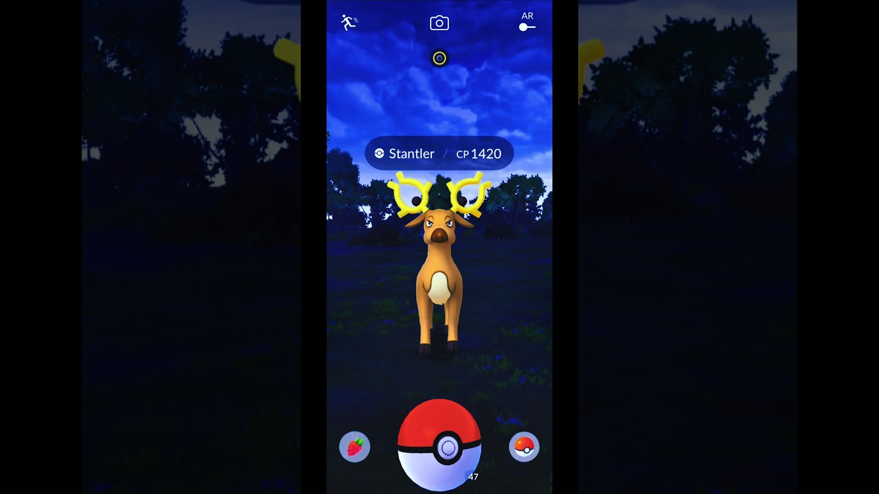 Catching Wild Stantler Pokémon - Pokemon GO Indonesia #Shorts #Stantler #PokemonGOGameplay