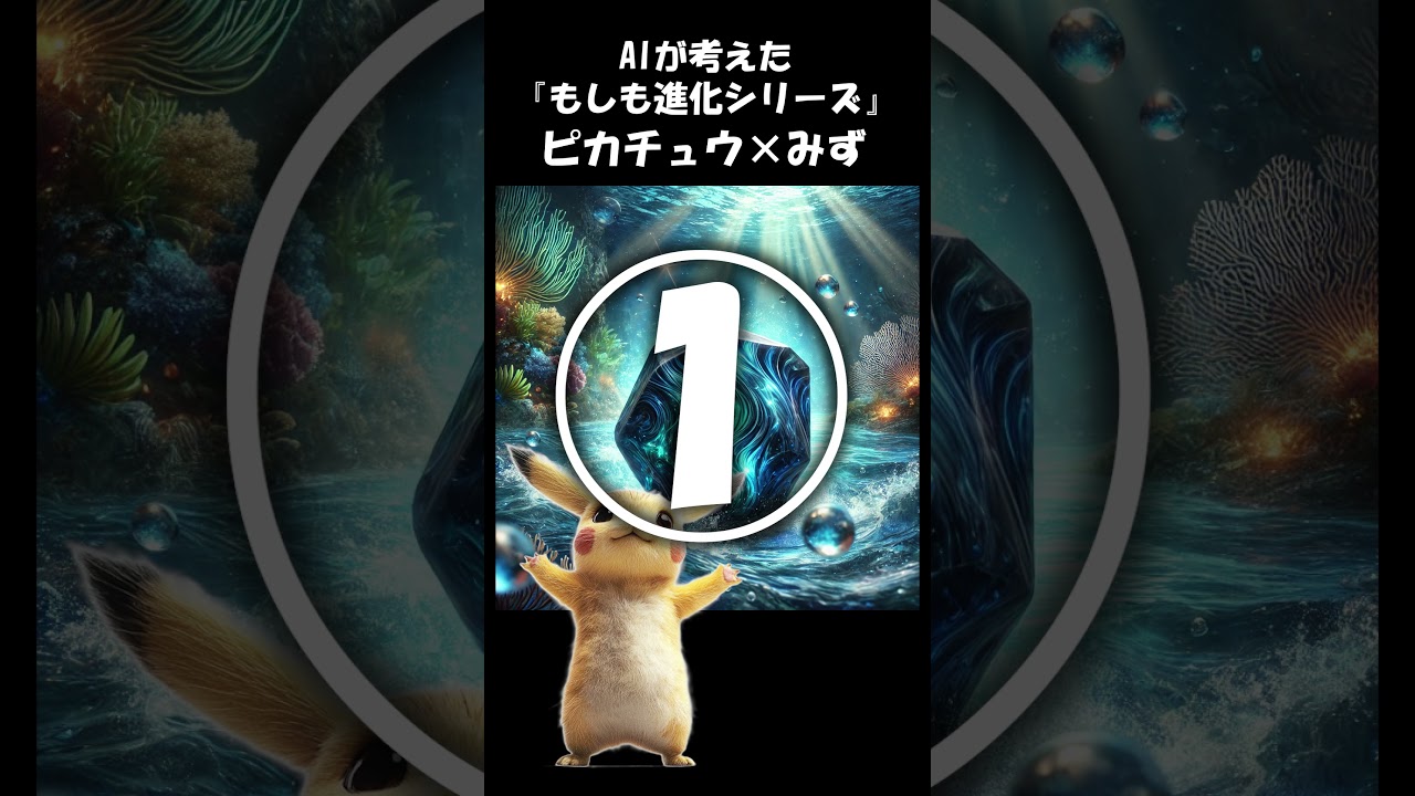 【AI生成】もしも進化シリーズ　ピカチュウ×みず