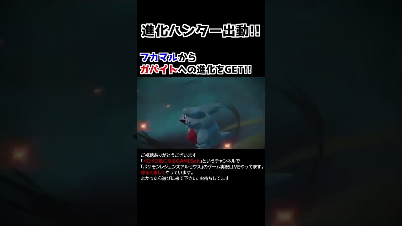 フカマル→ガバイト進化【Pokémon LEGENDS アルセウス】【進化ハンター】