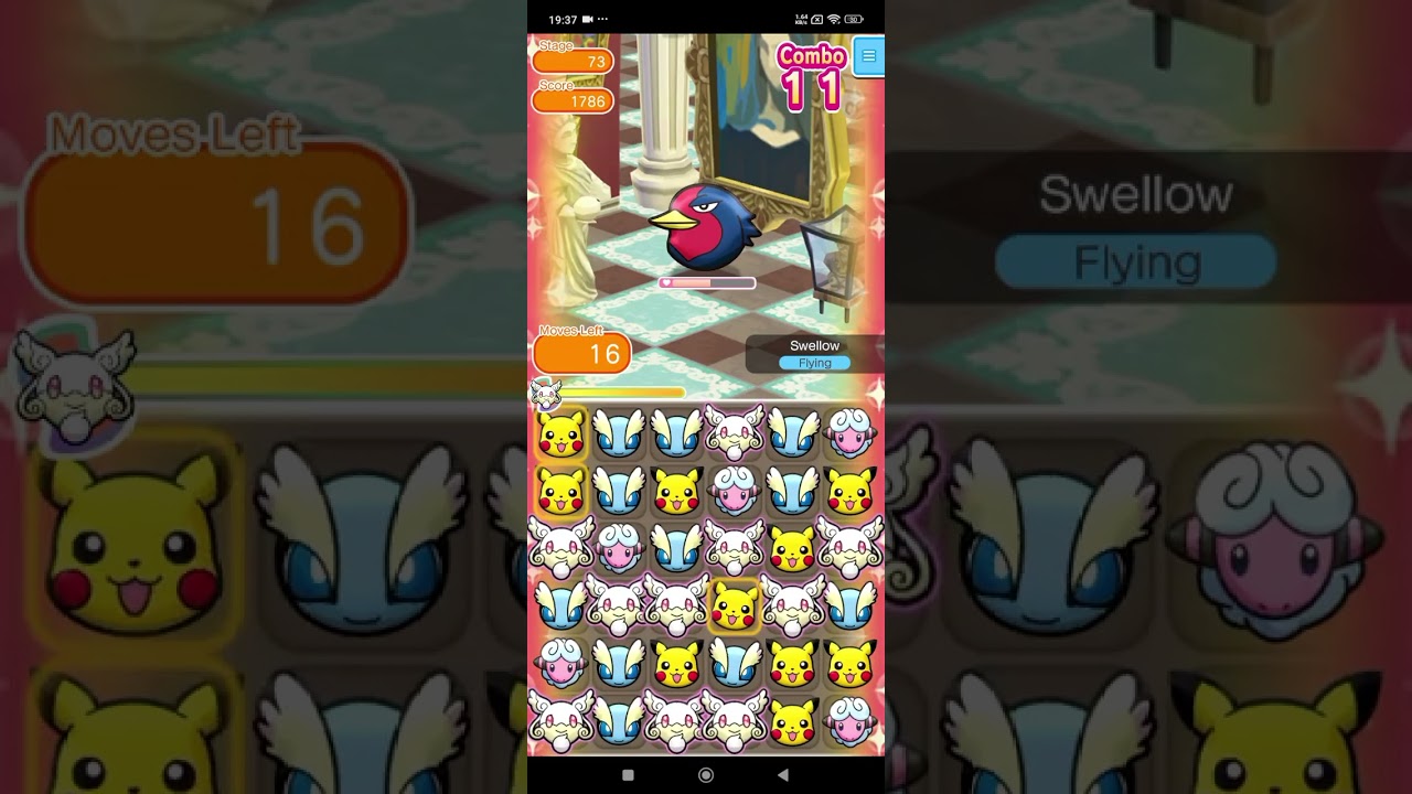 SWELLOW | POKEMON SHUFFLE MOBILE | STAGE 73 #pokemon #pokemonshuffle #mobilegame #gaming
