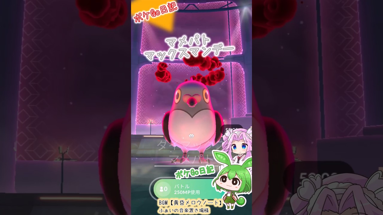 【ポケGO日記】マックスマンデー ダイマックス マメパト #shorts  #ポケモンgo  #マメパト #ダイマックス #マックスマンデー #ダイマックスバトル