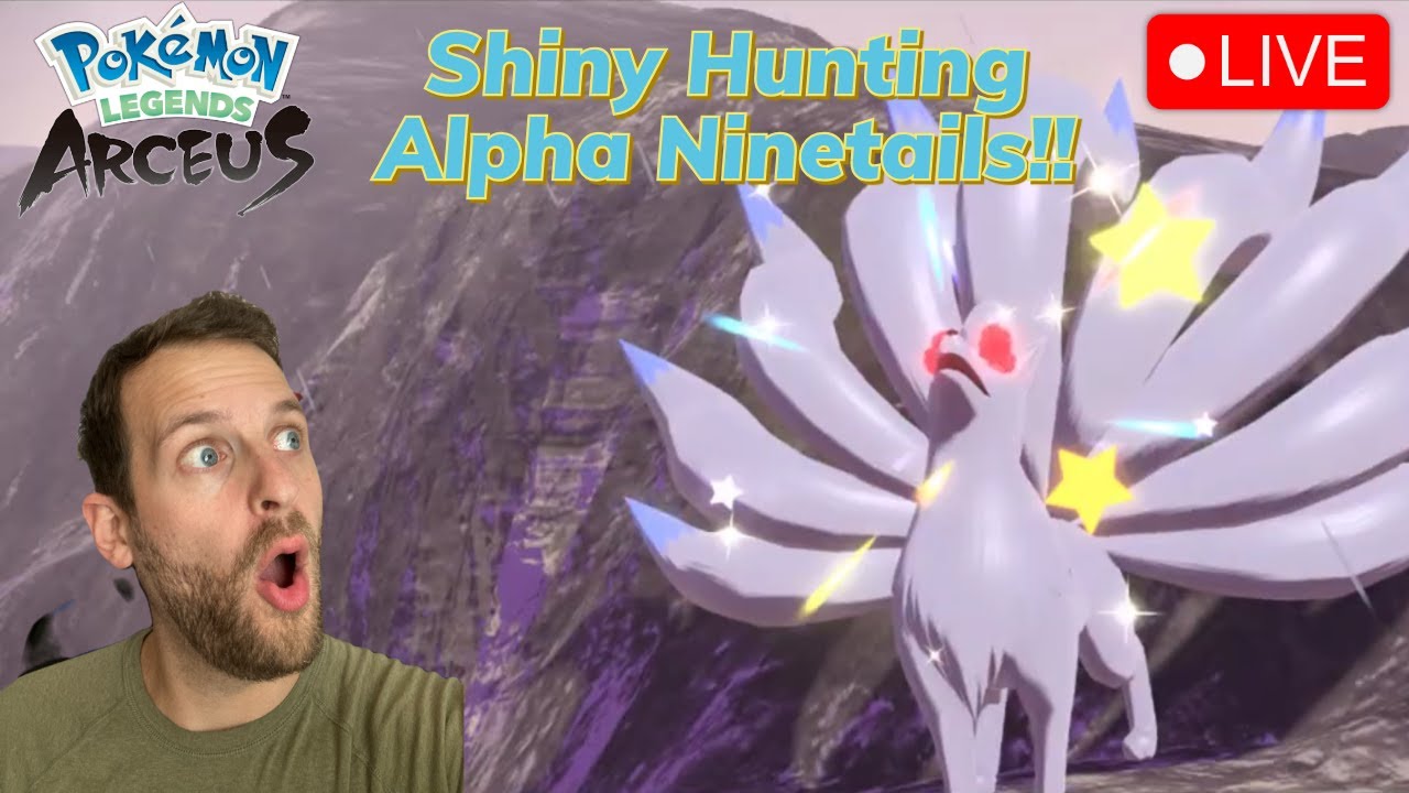 Hunting Shiny Alpha Ninetails in Pokemon Legends Arceus!