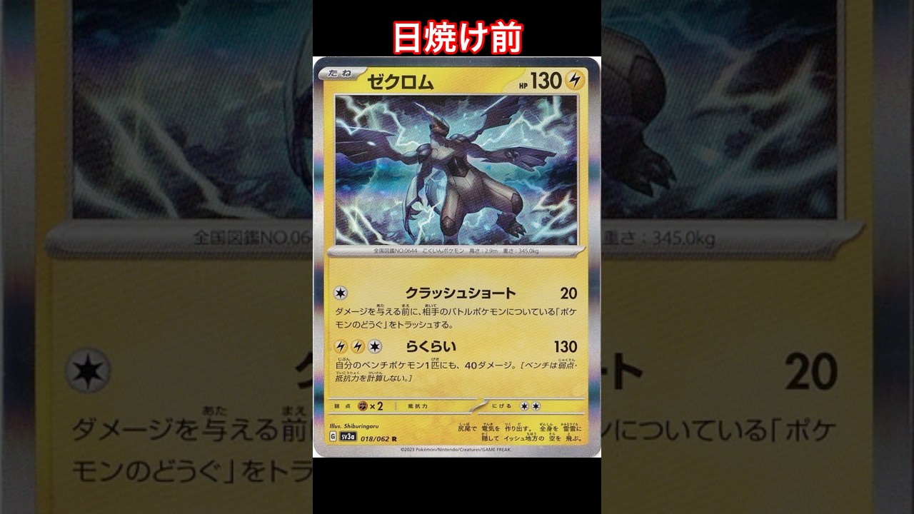 ゼクロムの日焼けポケカ #ポケモンカード