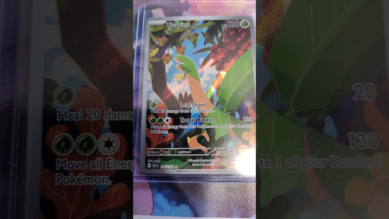 Pokemon Tropius Illustration Rare⭐️ #pokemon #youtubeshorts