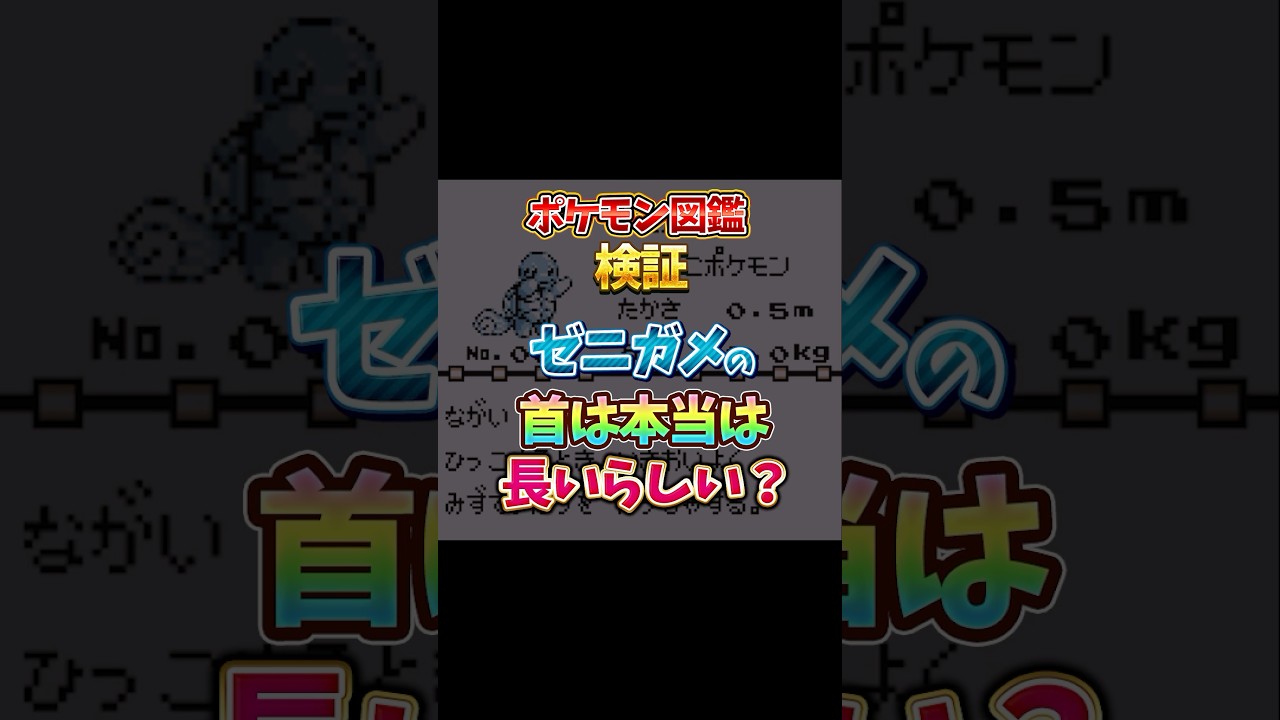 【AIで検証】ゼニガメの首は本当に長いのか？(ポケモン図鑑検証No.2) #shorts #ポケモン #pokemon