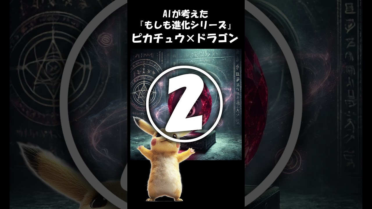 【AI生成】もしも進化シリーズ　ピカチュウ×ドラゴン