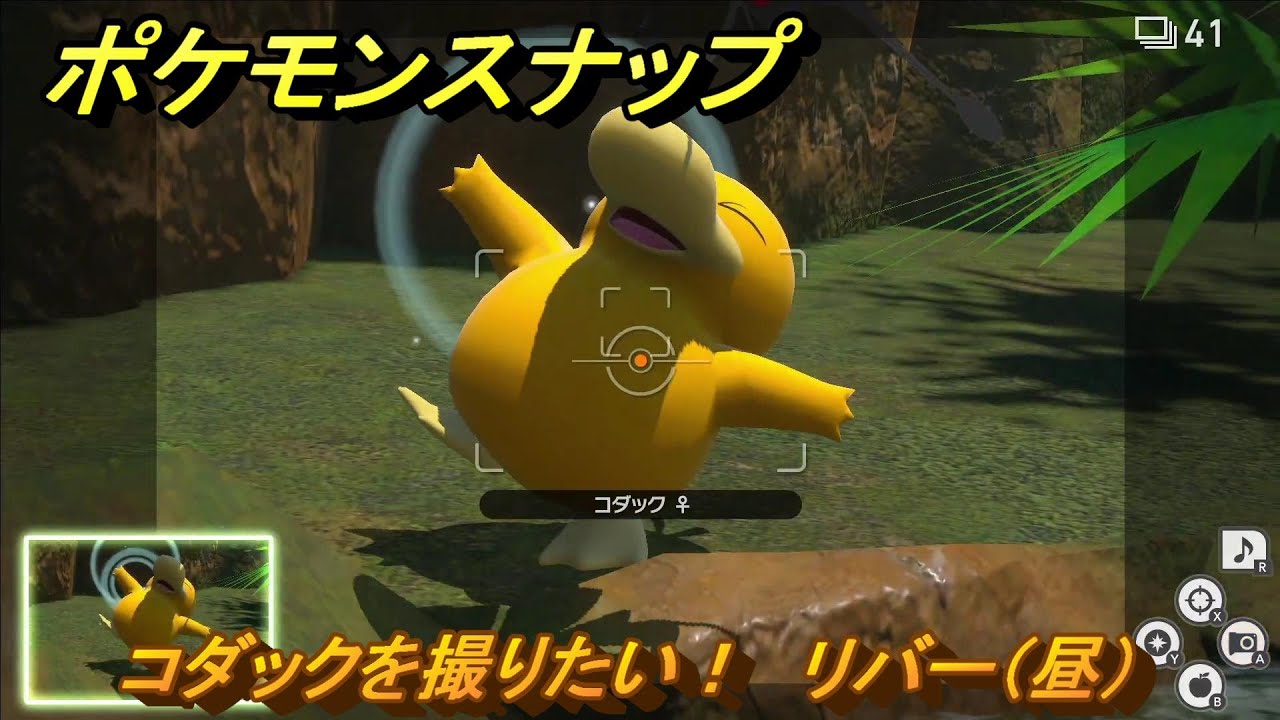 ポケモンスナップ　コダックを撮りたい！　リバー（昼）調査レベル１　＃１２７　【New ポケモンスナップ】