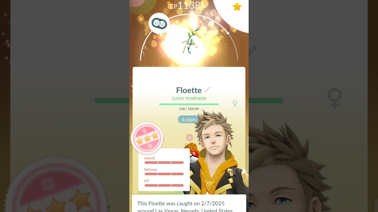 100% Lucky Floette #shorts #pokemongo #pokemongoshorts