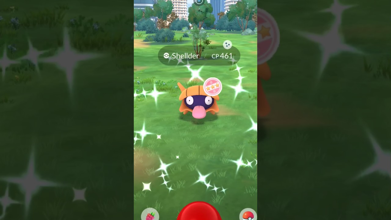 Shiny shellder almost a shundo #pokemongo #shinypokemon #shinyshellder
