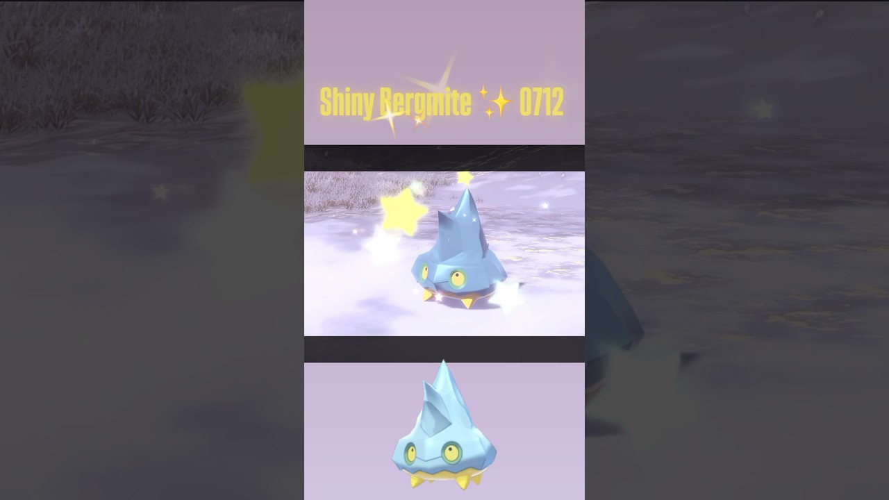 Shiny Bergmite ✨ 0712 caught in the wild with Mass Outbreak in Pokemon Legends Arceus #shinyshorts