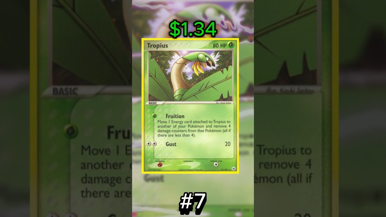 Top 10 most expensive Tropius cards of all time!!! #pokemon #cards #pokemoncards