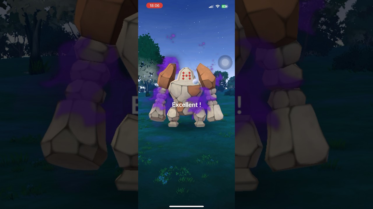 シャドウ レジロック エクセレントスロー #shorts #pokemongo #ポケモンgo