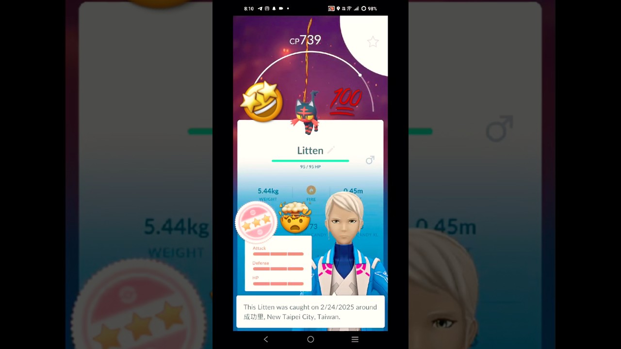 I found #hundo litten in #pokemongo #pokémon #100ivpokemon