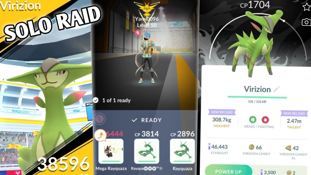 VIRIZON SOLO ONLY MEGA RAYQUAZA | WITH BACKGROUND CARD | POKEMON GO
