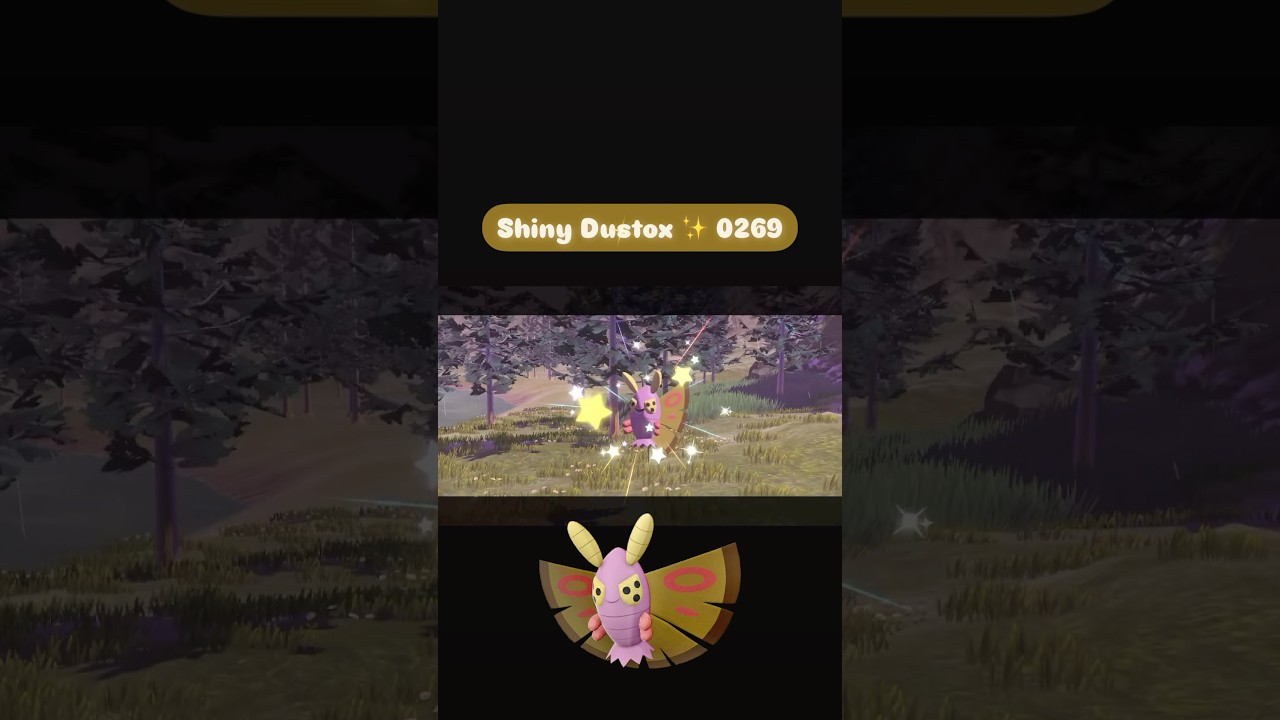 Shiny Dustox ✨ 0269 caught in the wild using Mass Outbreak in Pokemon Legends Arceus