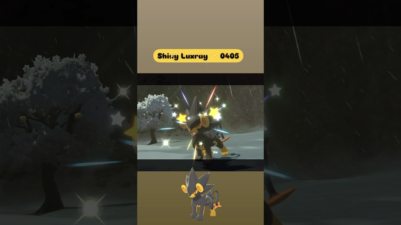Shiny Luxray ✨ 0405 caught in the wild with Mass Outbreak in Pokemon Legends Arceus