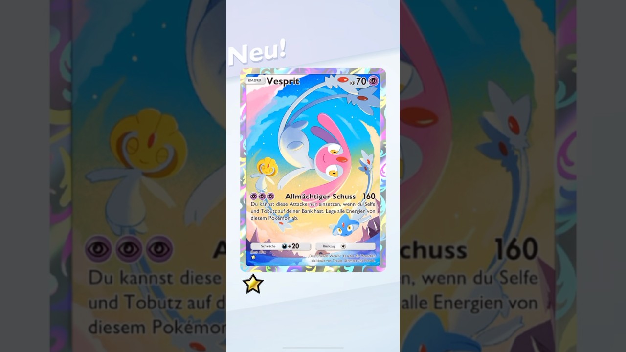 Mesprit - エムリット  - Vesprit - Full Art 1⭐️ Wonderpick #pokemon #mesprit #エムリット #wonderpick #pokémon