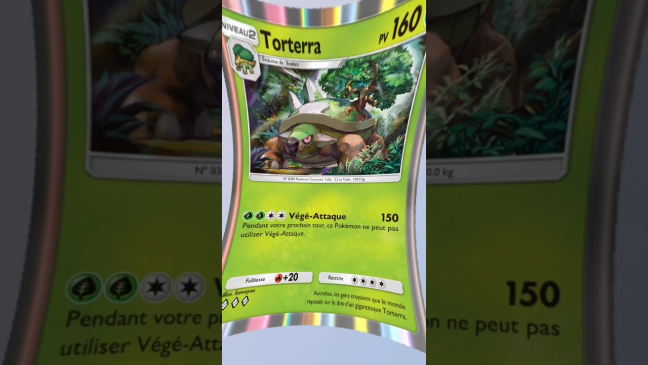 Pokémon TCG Pocket - Torterra - booster Choc Spatio-Temporel Palkia #pokemon