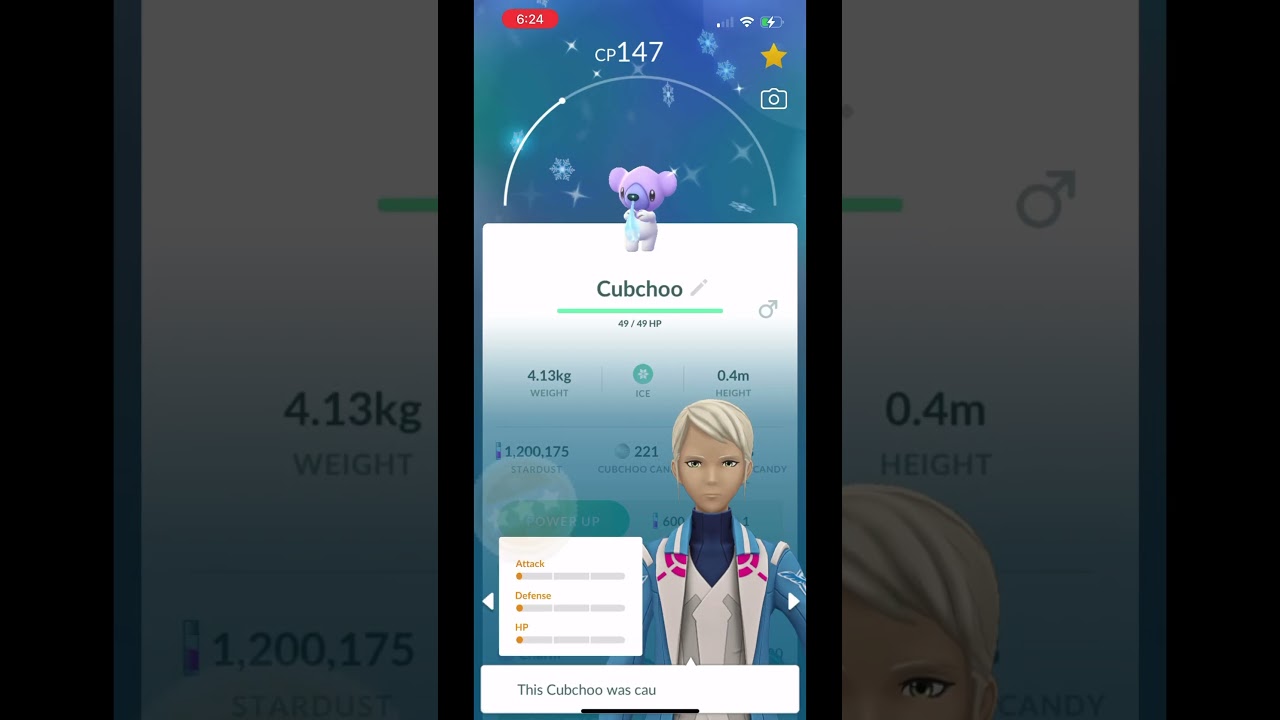 Shiny Cubchoo #pokemon #pokemongo #shinypokemon #shorts #shiny #cubchoo #cubs #playpokemon #bear