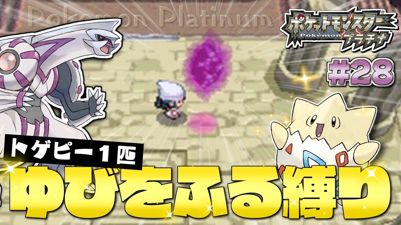 プラチナをトゲピー１匹のゆびをふるだけでクリアする旅#２８【ゆっくり実況】【ポケモンDPPt】