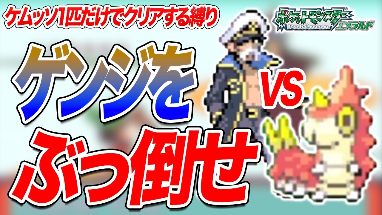 #33【無理ゲー】ケムッソだけで全クリアするポケモンエメラルド【四天王のゲンジを倒せ】【ポケモンエメラルド攻略】