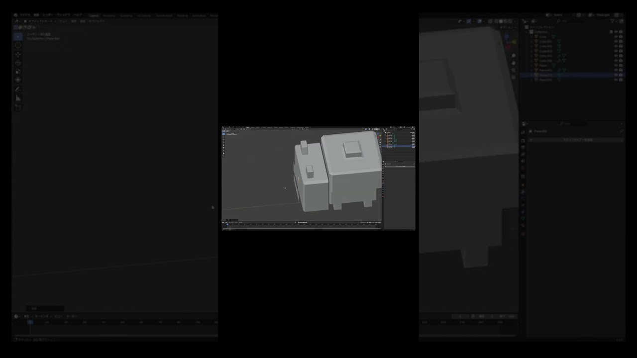 ポケモンクエストのブロックフシギダネ【Blender】【3dcg】