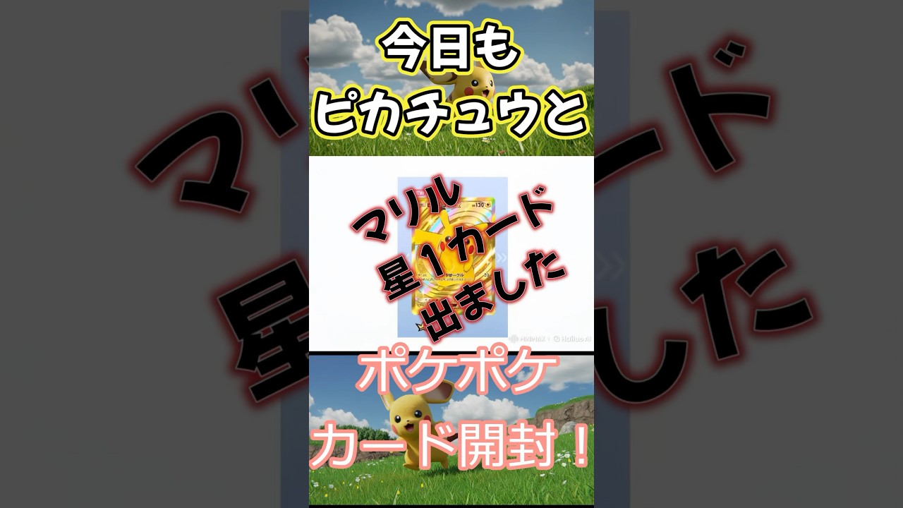 【ポケポケ】超克の光　マリル　星１カードをゲットしました！　#shorts   #ポケモンカード  #ポケポケ　#開封動画 　#ポケットカード