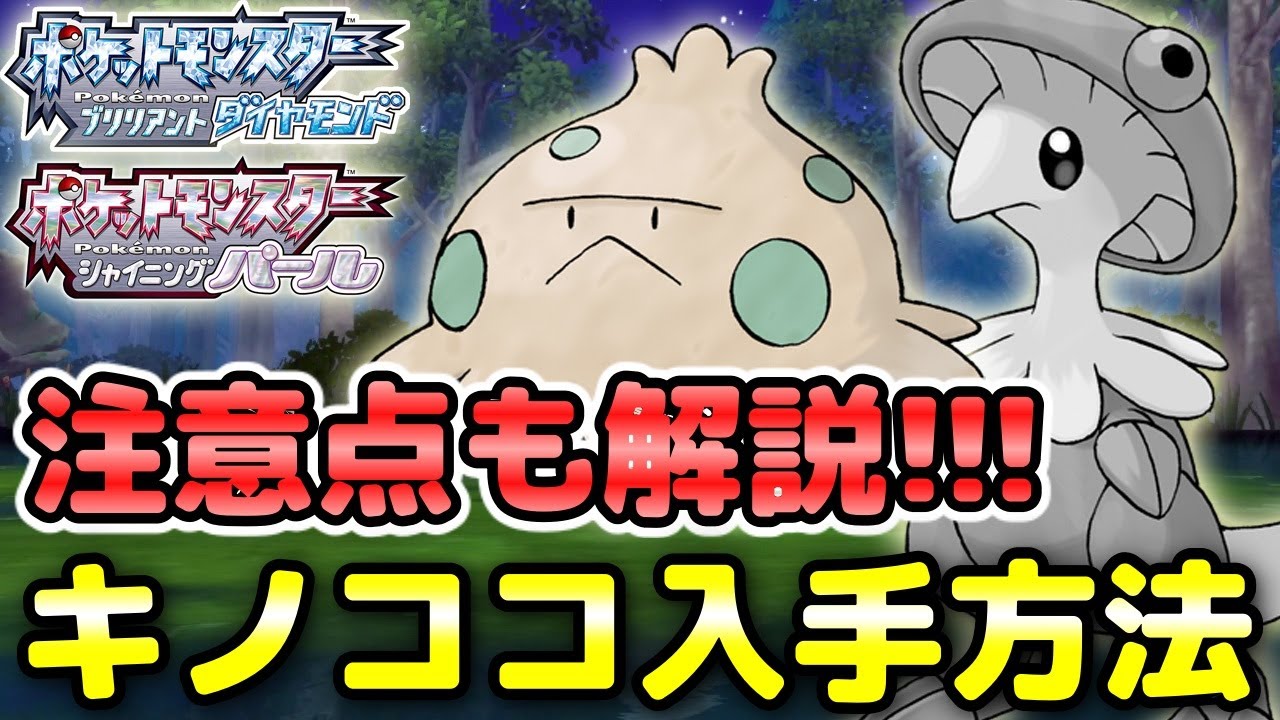 【ダイパリメイク】キノココ（キノガッサ）入手方法！注意点もシッカリ解説します！キノガッサ進化条件も【ポケモンBDSP】