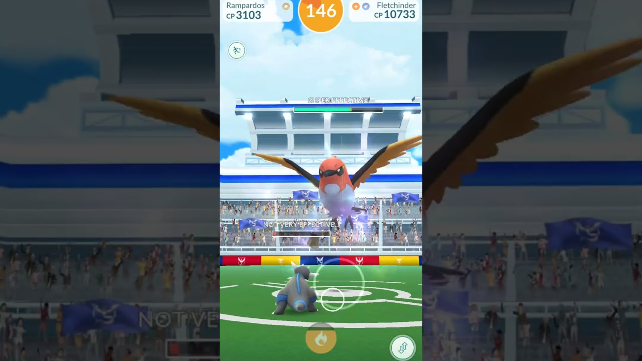 Tough match against Fletchinder in 3 star raid battle