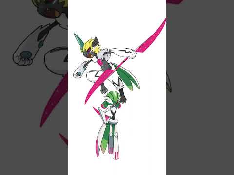 ゼラオラ＋テツノブジン合成。武装白ゼラオラ 　#ポケモンフュージョン #改造ポケモン  #伝説のポケモン #最強ポケモン #pokemon