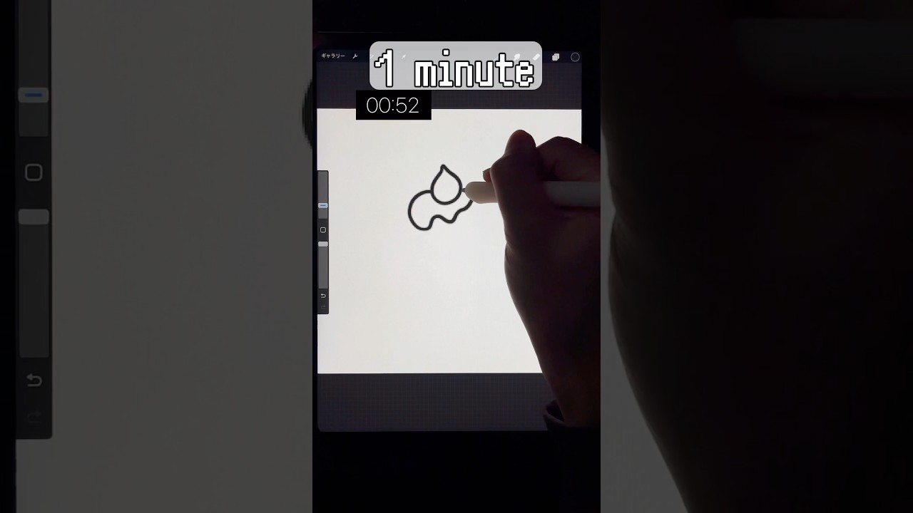 ヒトモシを1分で描いてみたかったモシ Drawing Litwick in 1 minute #イラスト #ポケモン #ポケポケ #shorts