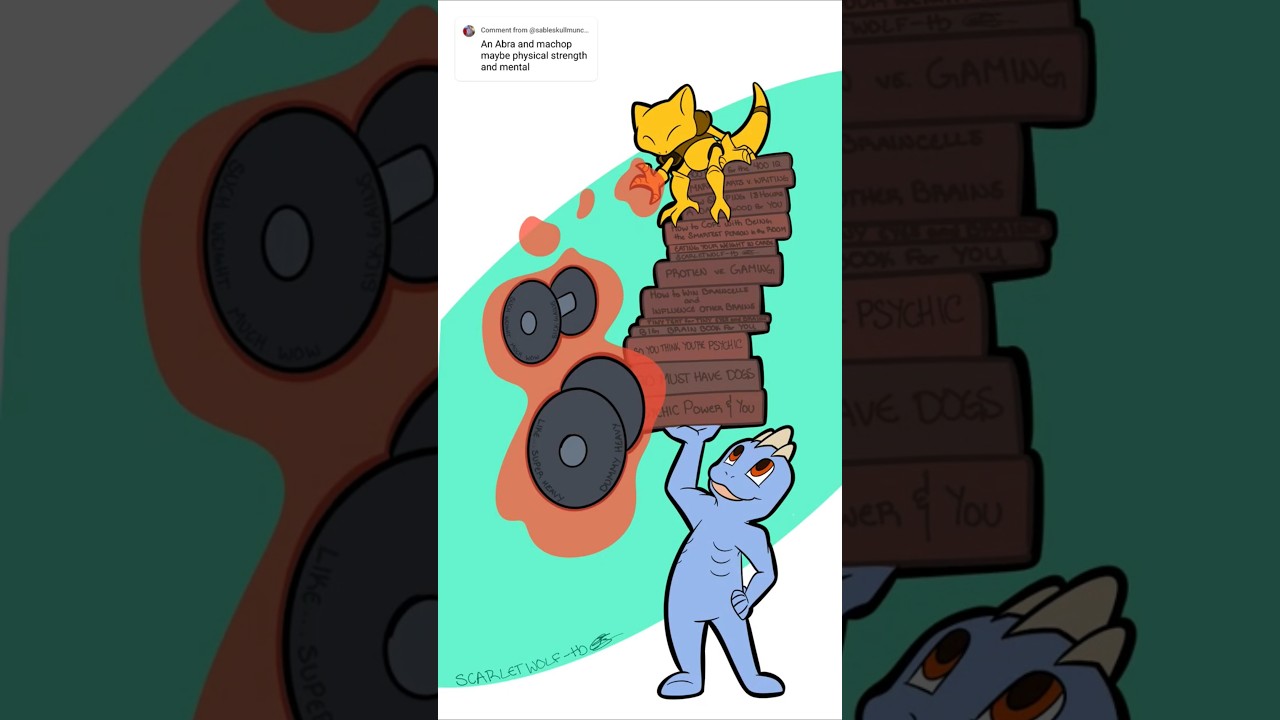 Abra and Machop! #pokemonabra #machop #pokemonart #pokemon #scarwolfart #pokemonfanart #abra