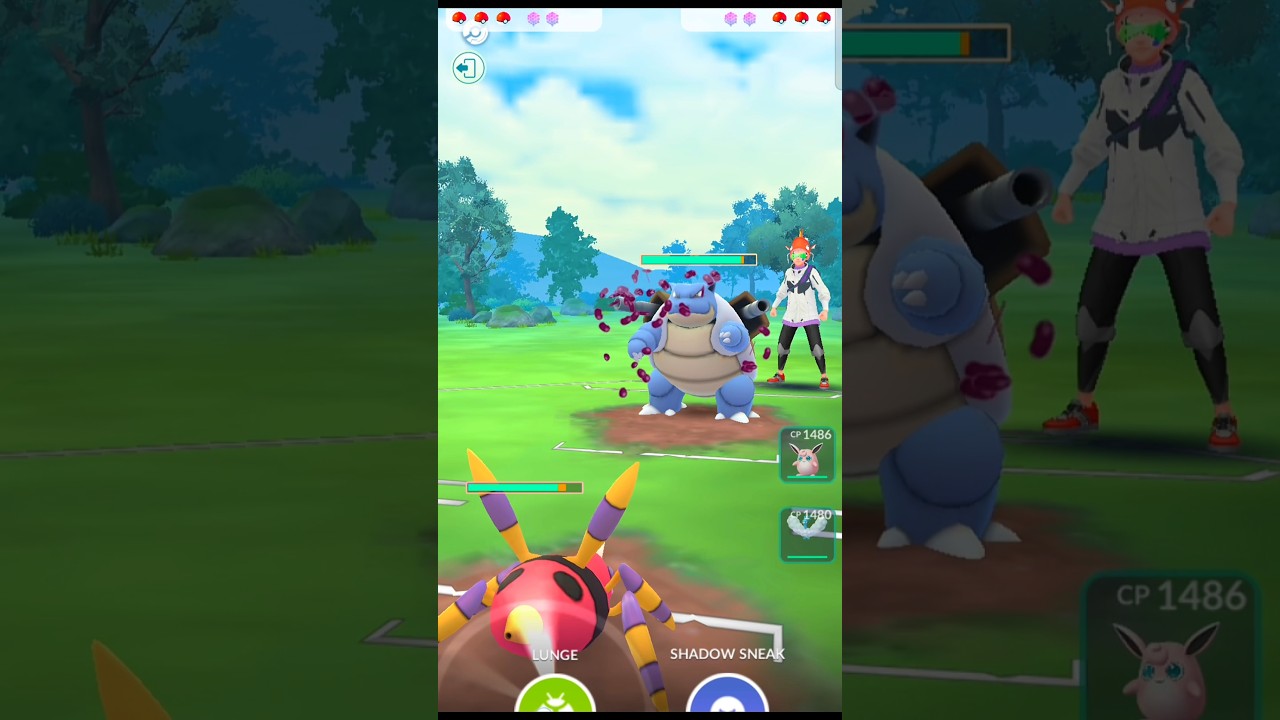 blastoise vs ariados Epic battle go great  gbl #viralshorts #shorts @PoKePrince79 @wyperrex2