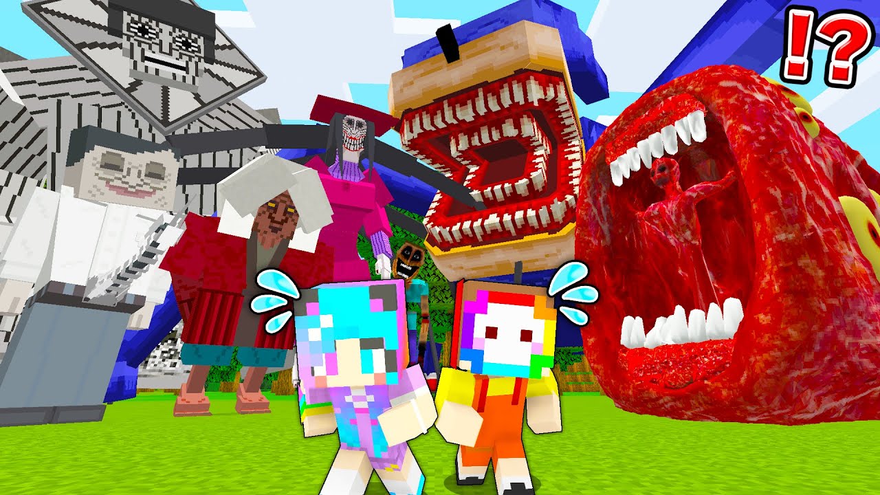 都市伝説のバケモノが大量に襲ってきた！まとめ【ダンダダン・トレインイーター・シンソニック・レインボーフレンズ・まいくら・マインクラフト】