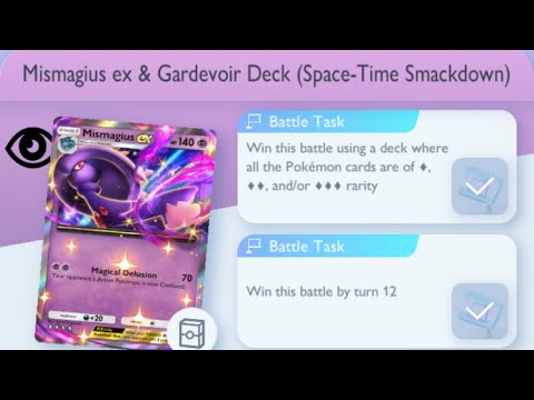Pokémon TCG Pocket - Mismagius ex & Gardevoir Deck (Space-Time Smackdown) | Rarity Mission