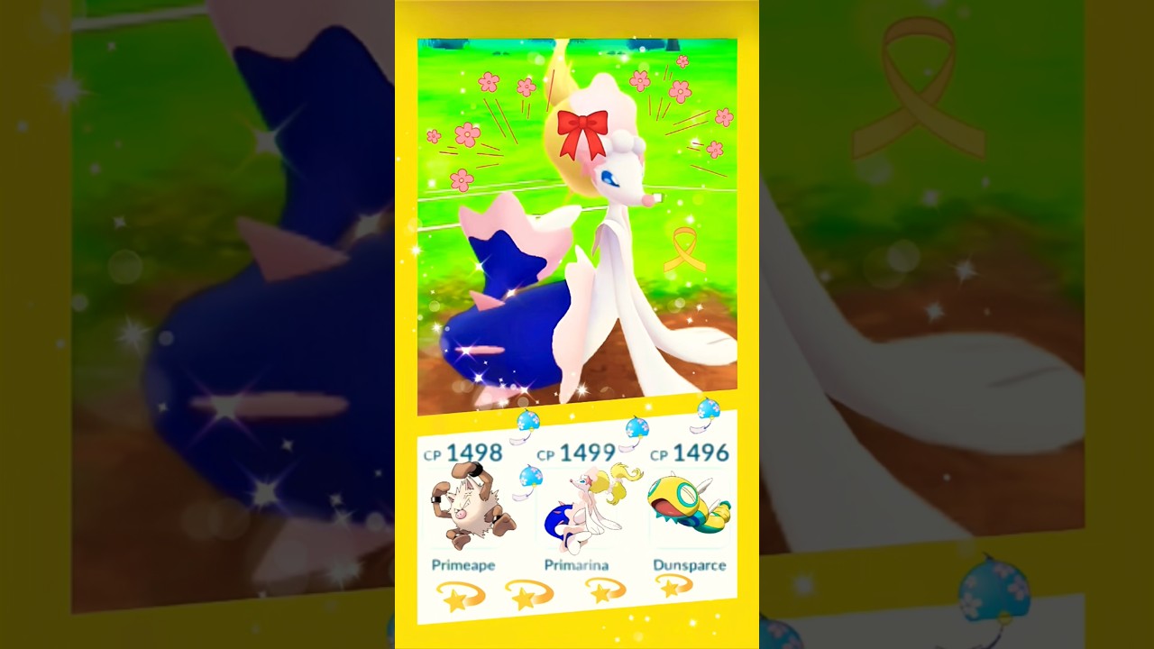 Shiny ✨ Primarina 🌊 Dunsparce 💥 Primape 💥 || Pokemon Go 🌈 @pokemongo #shorts #battle