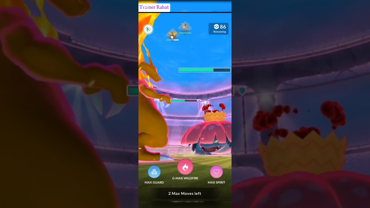 "Gigantamax Venusaur battle in pokemon go! 🌿🔥 #pokemongo #pokemon #venusaur