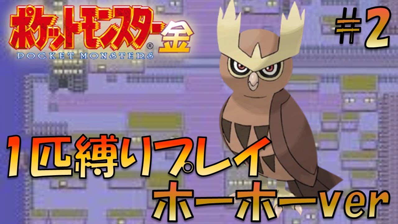 ポケモン金銀】ポケモン1匹縛りプレイ!!ホーホーきみに決めた！part2【ゲーム実況】【縛りプレイ】