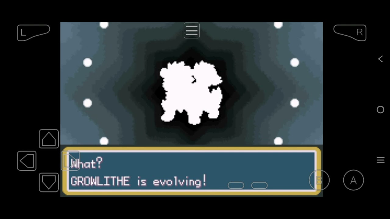 Pokémon Fire Red Growlithe Evolves into Arcanine