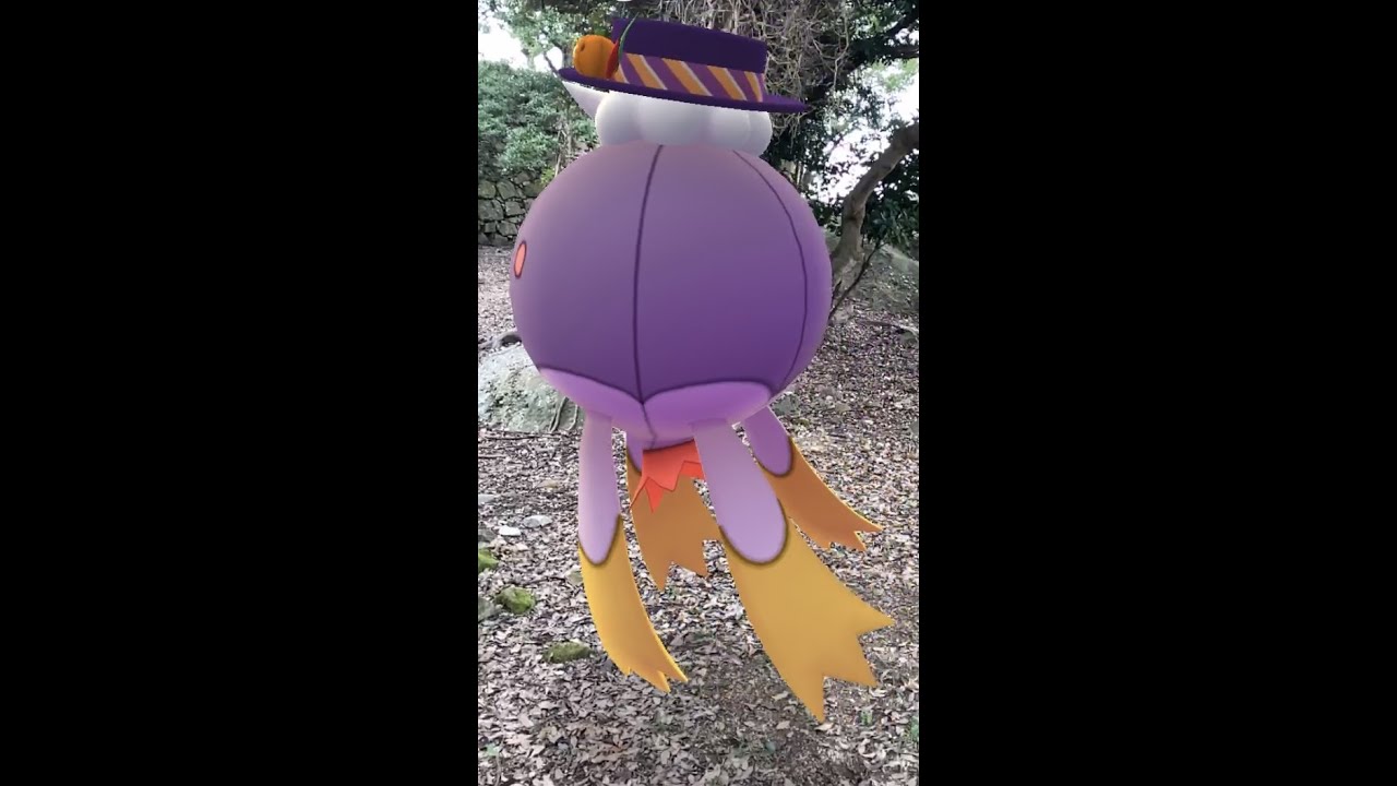 ピカチュウ｜Pikachu｜フワライド｜Drifblim｜（ハロウィン帽子）｜Halloween【ポケモンGO】｜AR動画｜PoKeMoN GO AR｜#Shorts